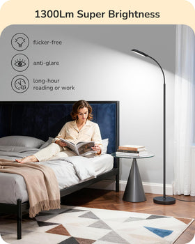 EDISHINE lamp with touch control for quick brightness and color changes.