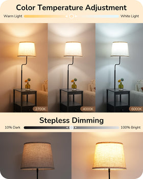 EDISHINE lamp with table sturdy base, reinforced frame for stable placement
