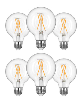 EDISHINE G25 globe dimmable bulb in vanity lighting for warm ambience