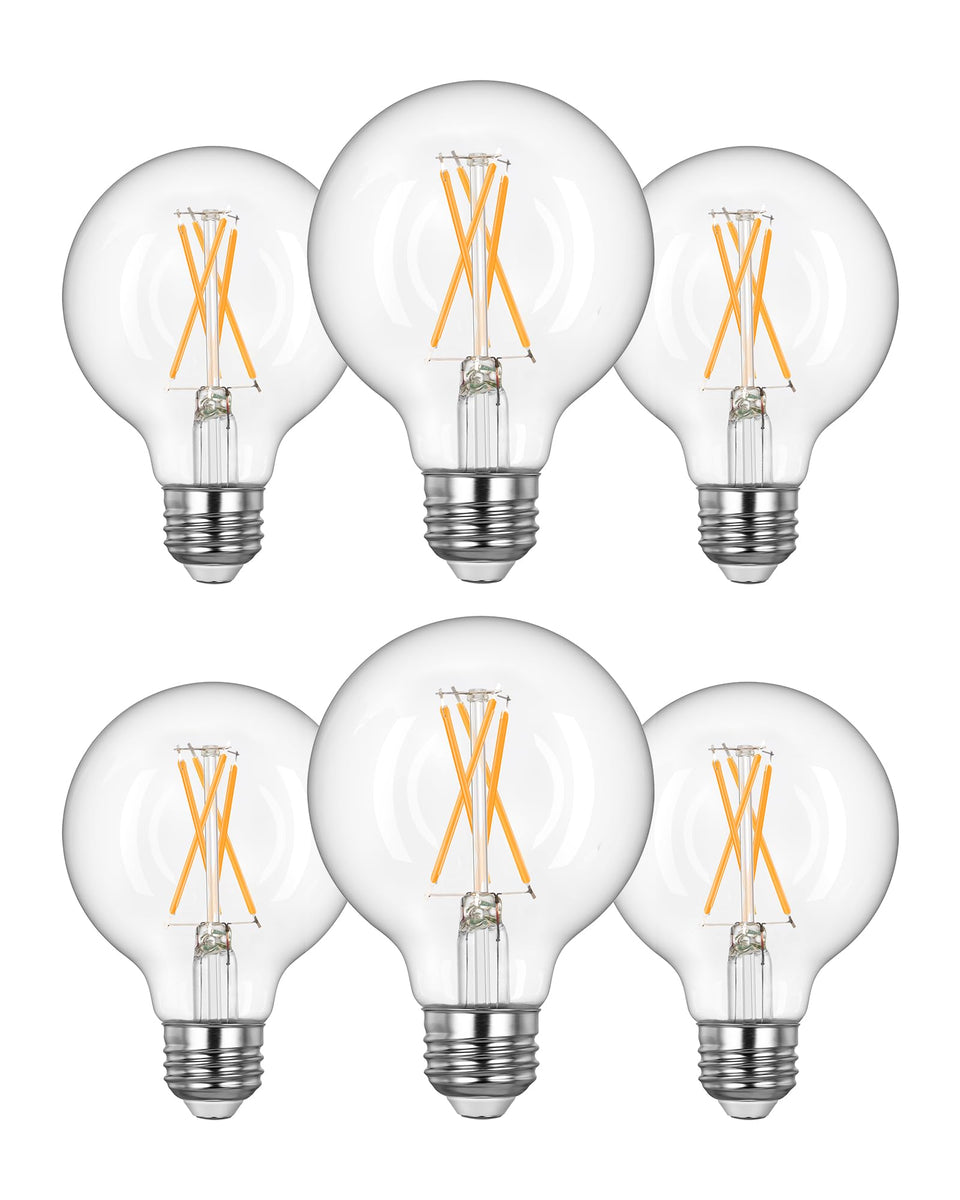 EDISHINE G25 globe dimmable bulb in vanity lighting for warm ambience
