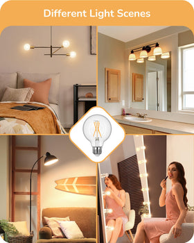EDISHINE G25 with E26 base fits standard fixtures in living spaces