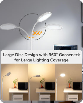 EDISHINE 1300LM floor lamp delivers bright light for reading and tasks