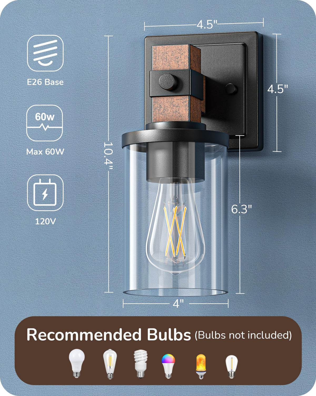 EDISHINE hallway living room light provides balanced glow for entryways and living areas.