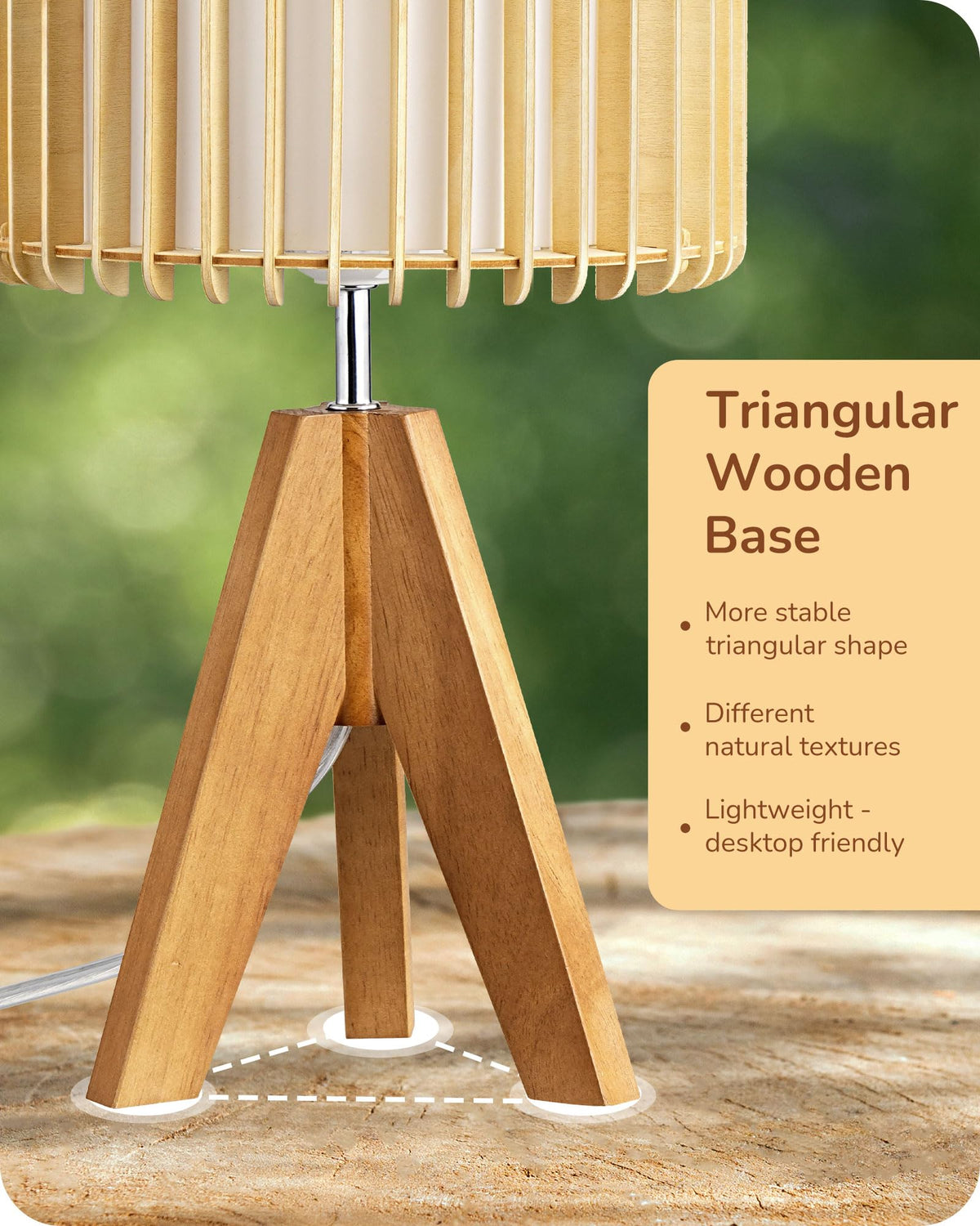 EDISHINE hollow natural wood finish detail showing minimalist texture and craftsmanship.