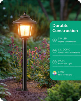 EDISHINE six-pack connectors and stakes enable quick, secure installation.