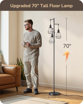 EDISHINE three LED bulbs included provide bright, energy-saving illumination.