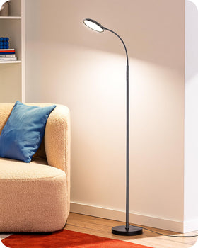 EDISHINE LED floor lamp 1300lm brightness for vibrant living room ambiance.