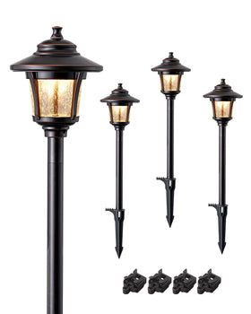EDISHINE landscape light with oil-rubbed bronze finish for warm outdoor illumination