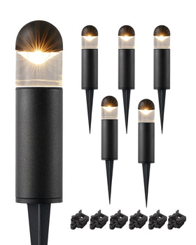 EDISHINE bollard light with glass lens providing bright pathway illumination