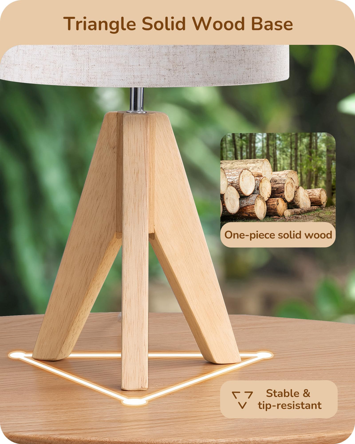 EDISHINE nursery bedside lamp with soft light for late-night feeding.