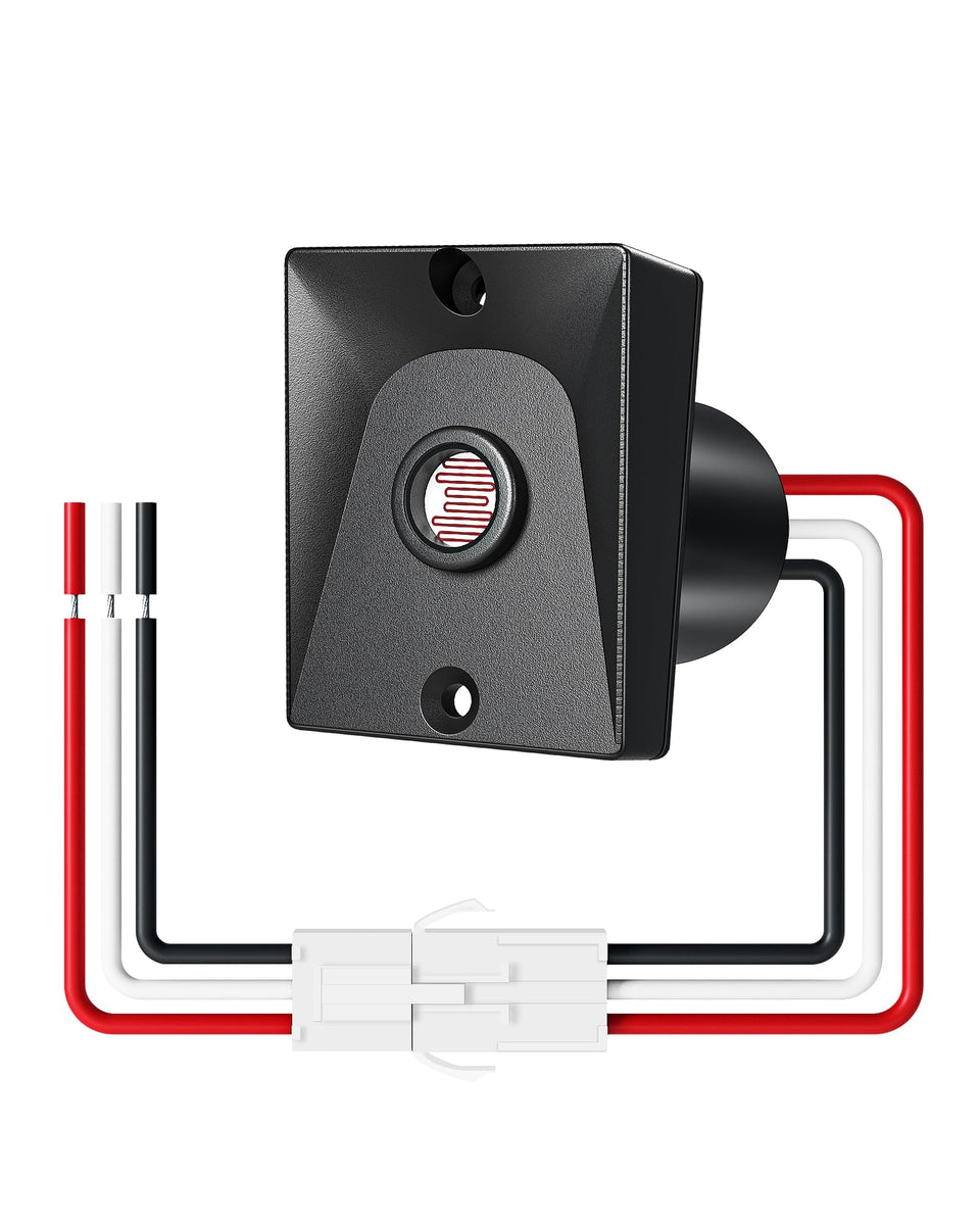 EDISHINE outdoor post light sensor dusk-to-dawn automatically illuminates evenings
