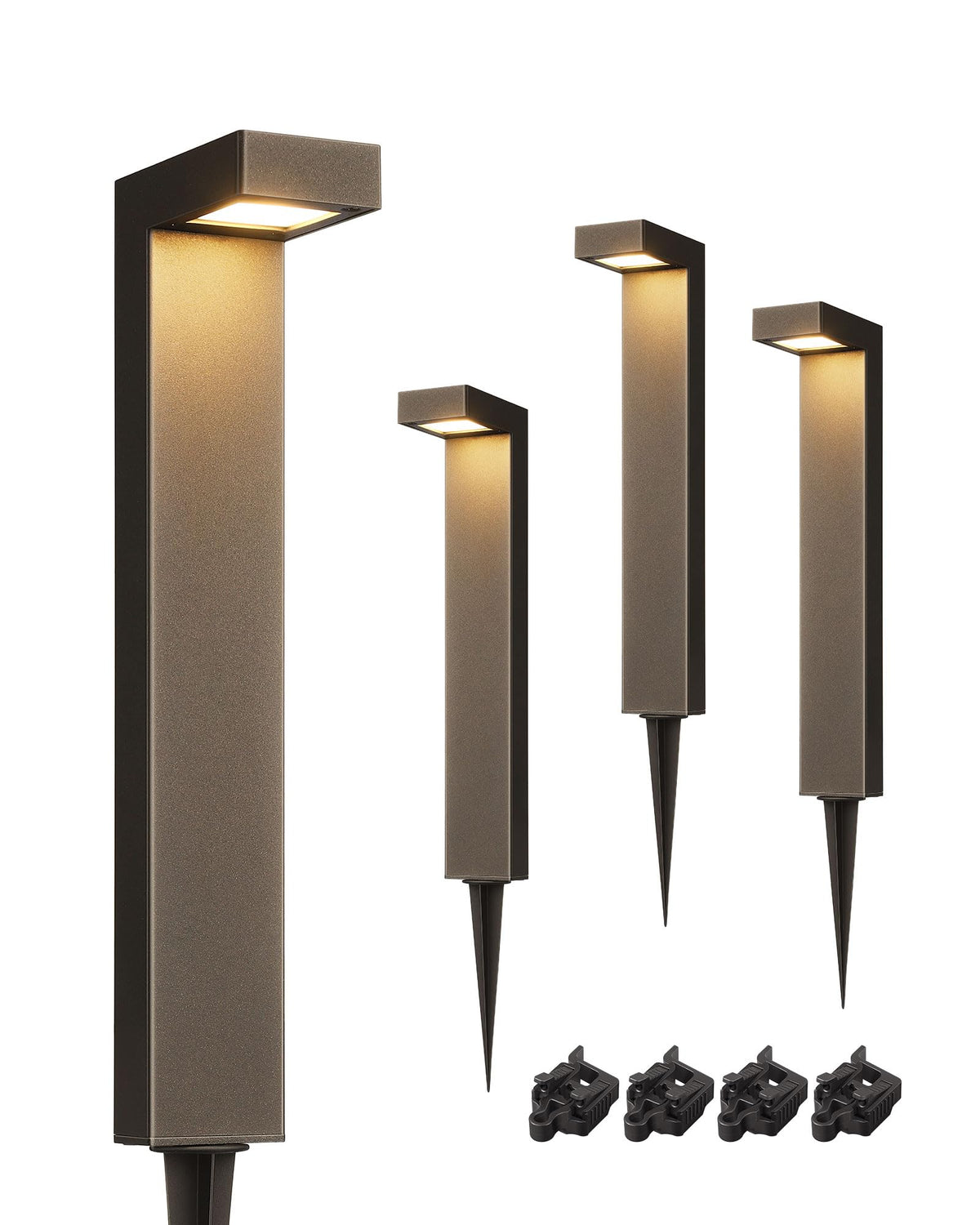 EDISHINE path light for the front yard with a warm 3000K glow.