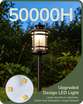 EDISHINE die cast aluminum pathway light withstands year round outdoor use