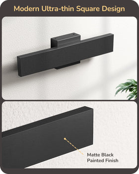 EDISHINE sleek black porch light complements modern home architecture