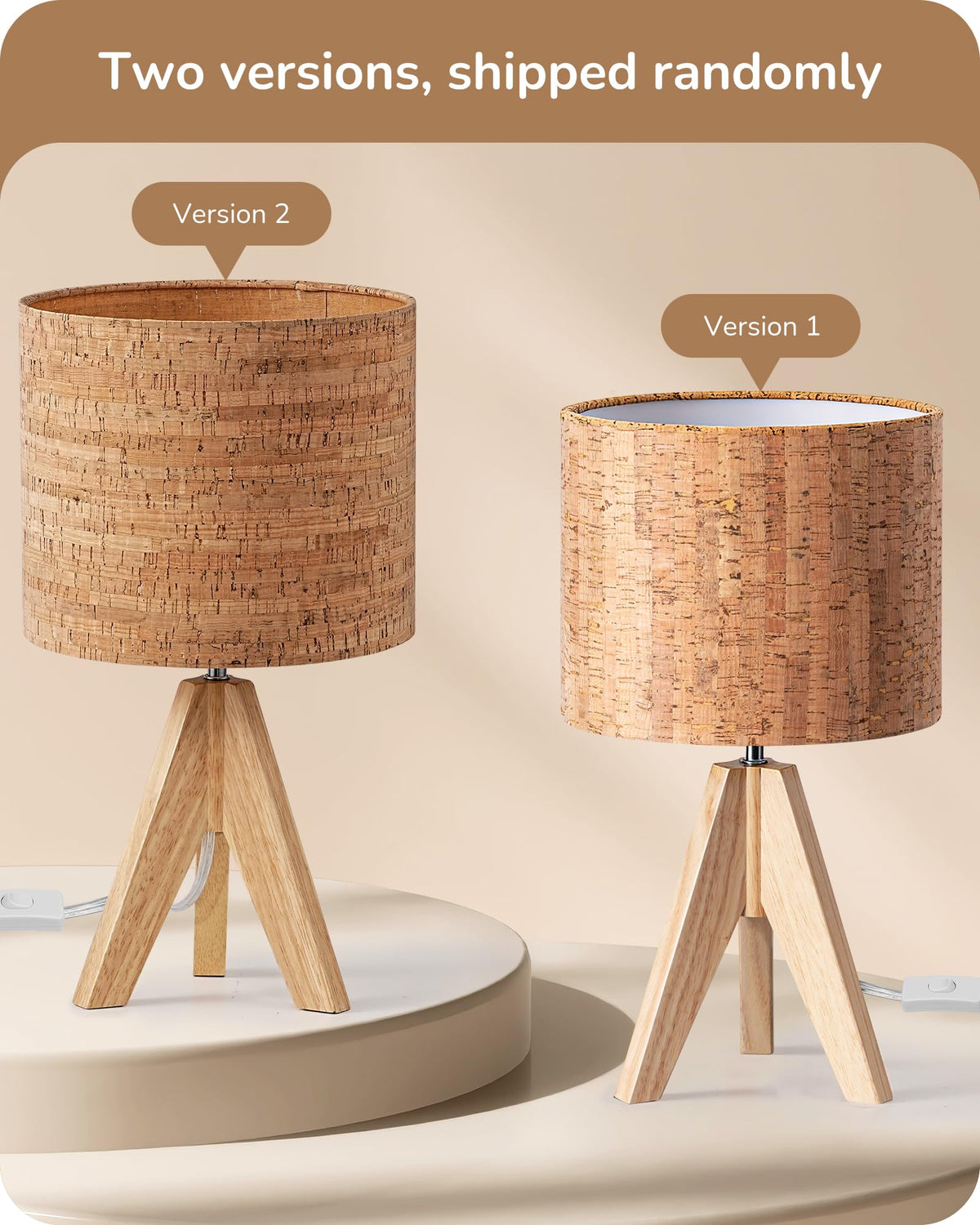 EDISHINE bark shade lamp showcasing natural texture for warm ambiance.