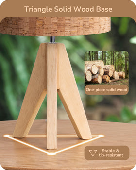 EDISHINE bedside setup on a nightstand with soft glow.