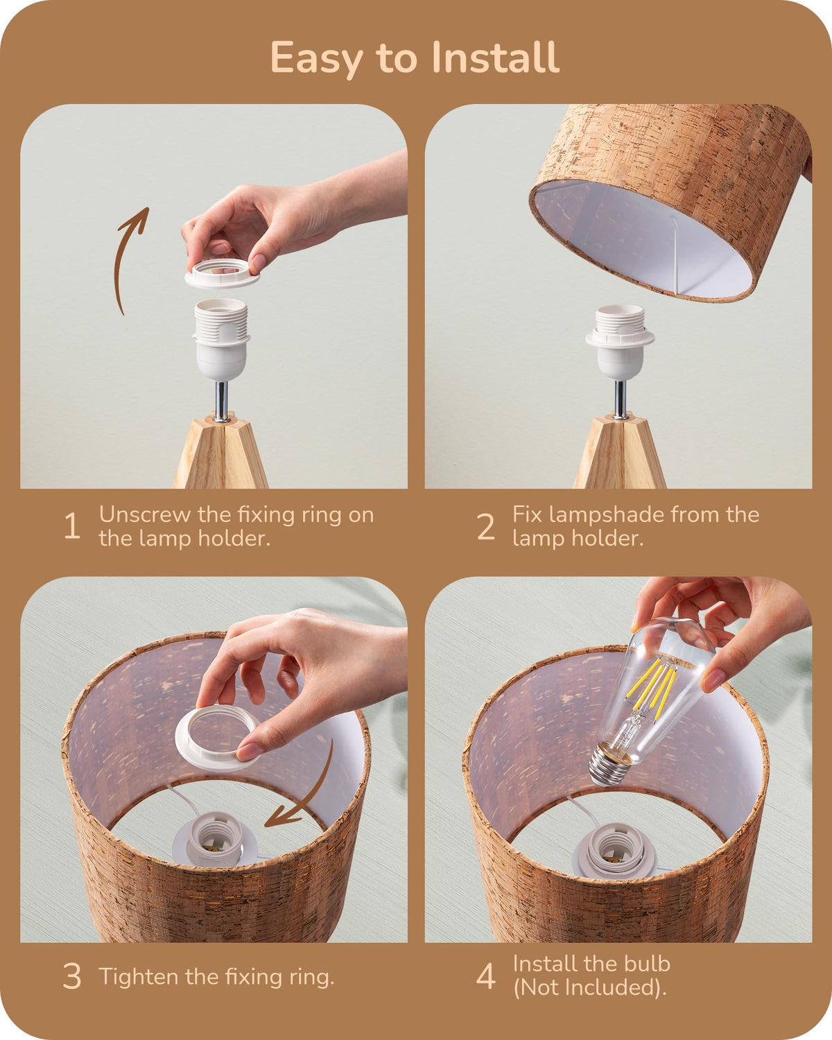 EDISHINE reading desk lamp providing focused, gentle illumination.
