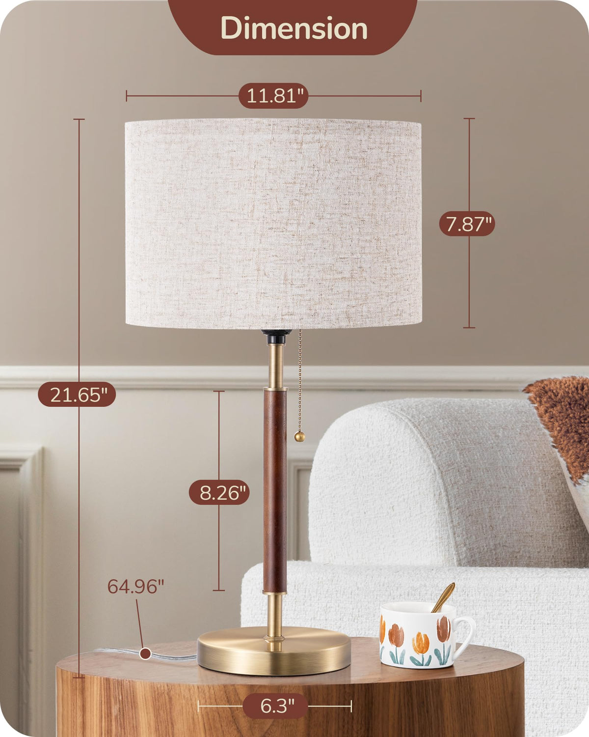 EDISHINE stable base supports nightstands and desks without tipping over.
