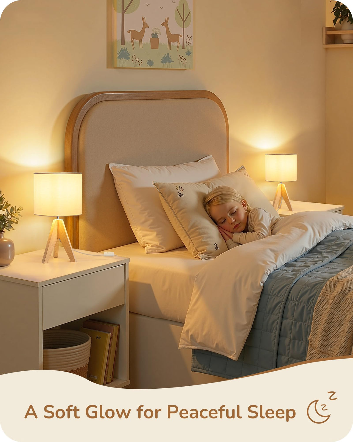 EDISHINE table lamp easy assembly with simple switch
