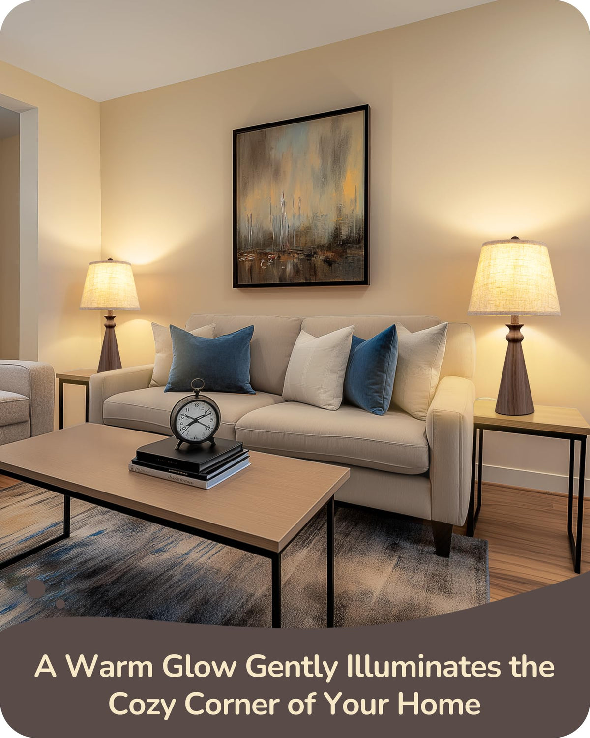 EDISHINE lamp fits living rooms, bedrooms, or home offices gracefully.