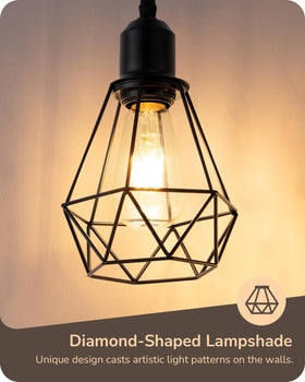 EDISHINE tall floor lamp with rotary dimmer offering adjustable brightness for reading.