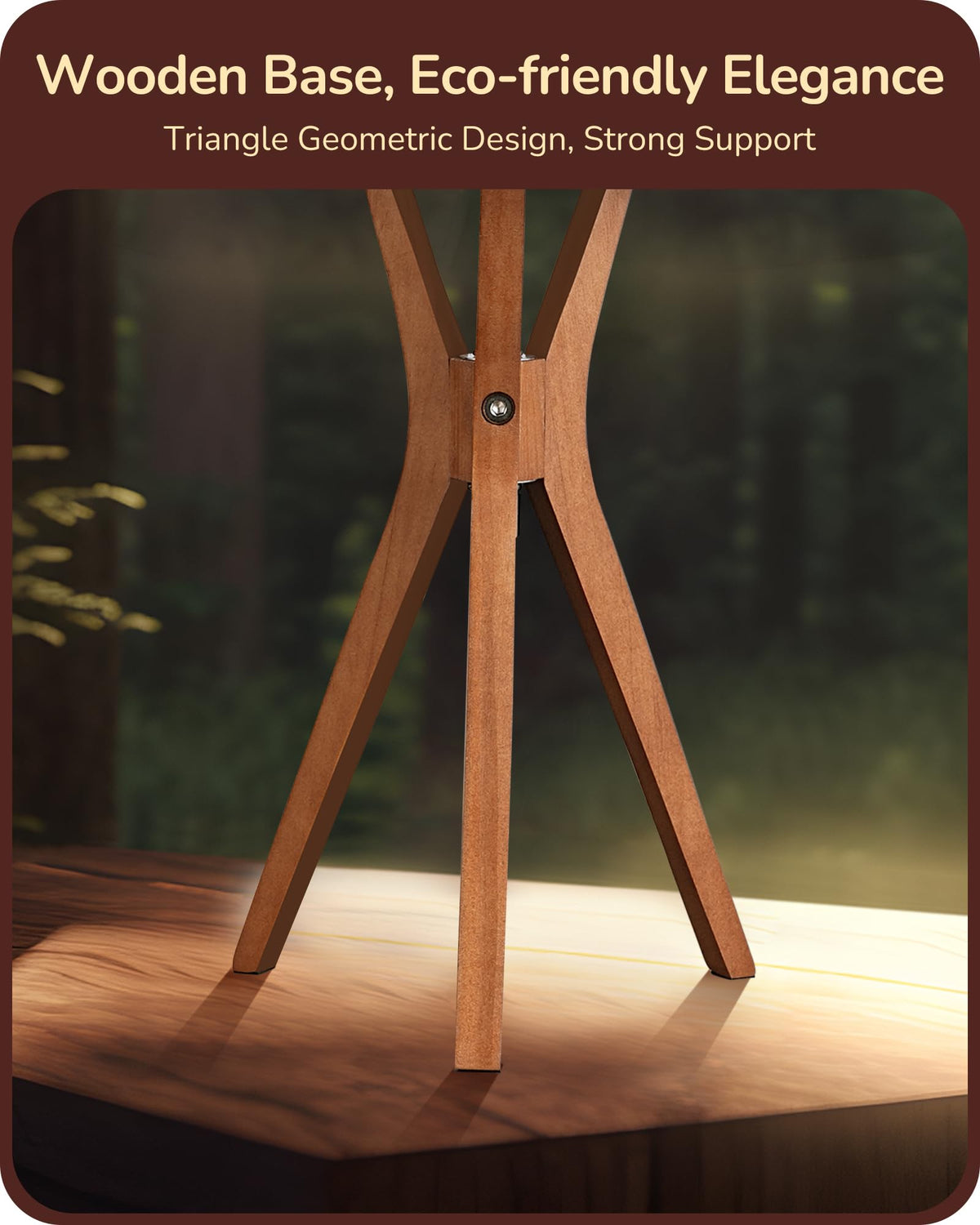 EDISHINE tripod bedside lamp with beige shade enhances reading warmth by nightstands