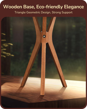EDISHINE tripod bedside lamp with beige shade enhances reading warmth by nightstands