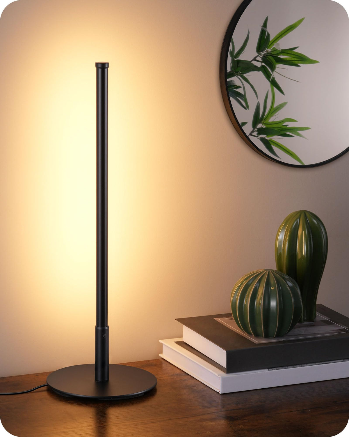 EDISHINE upgraded LED table lamp base showing extended cord for flexible placement.