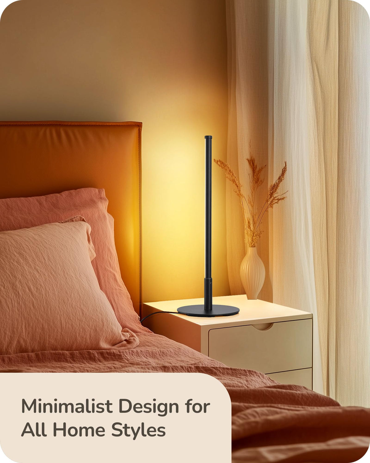 EDISHINE lamp features touch control and memory of last setting.