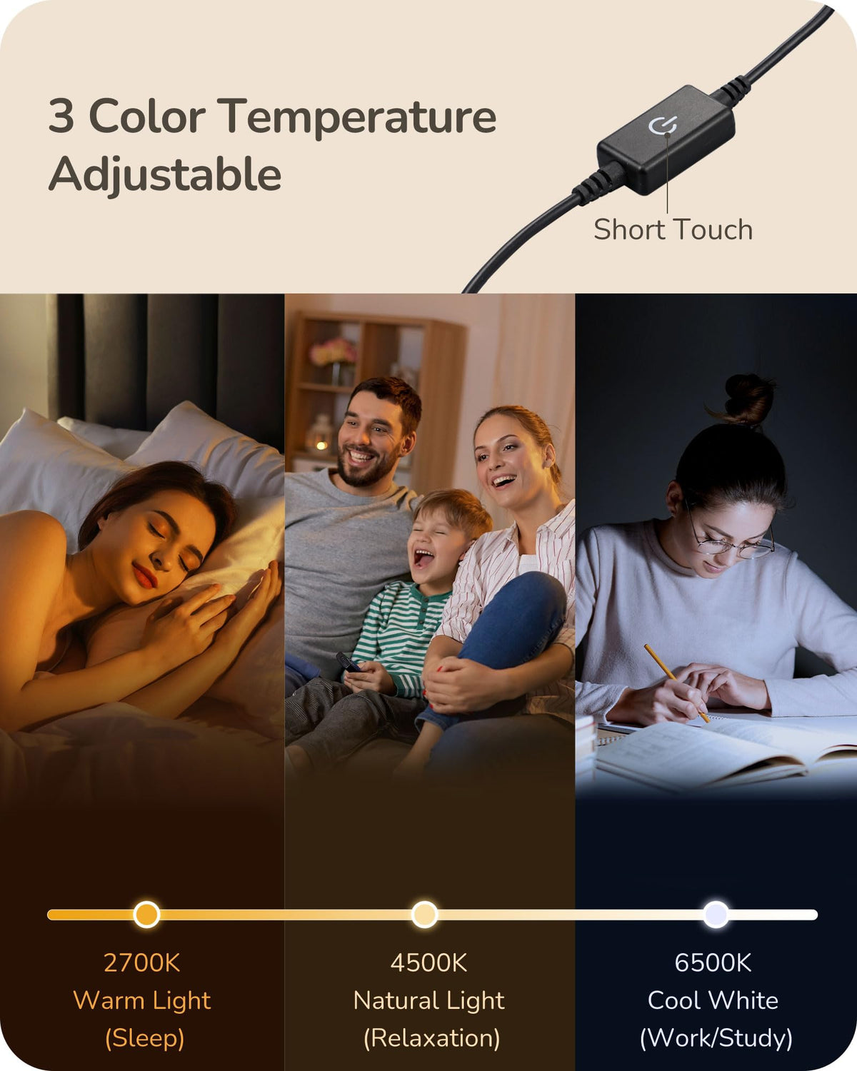 EDISHINE lamp with wider shade provides broader illumination for rooms.