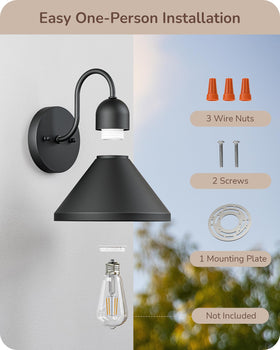 EDISHINE versatile porch, garage, and entry lighting complements rustic and modern styles