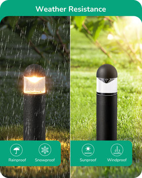 EDISHINE IP65 waterproof bollard light for garden and yard areas