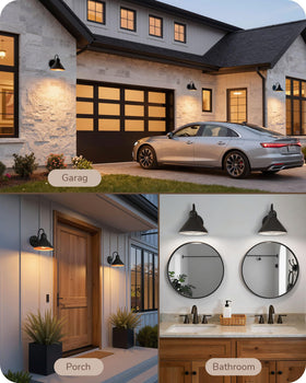 EDISHINE weatherproof exterior lantern withstands rain and snow for year-round use