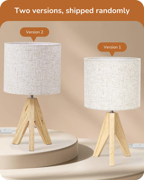 EDISHINE wood tripod base detail enhances stability and unique design.