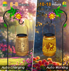 EDOF garden decor lantern outfits porches, patios, and yards with warm glow.