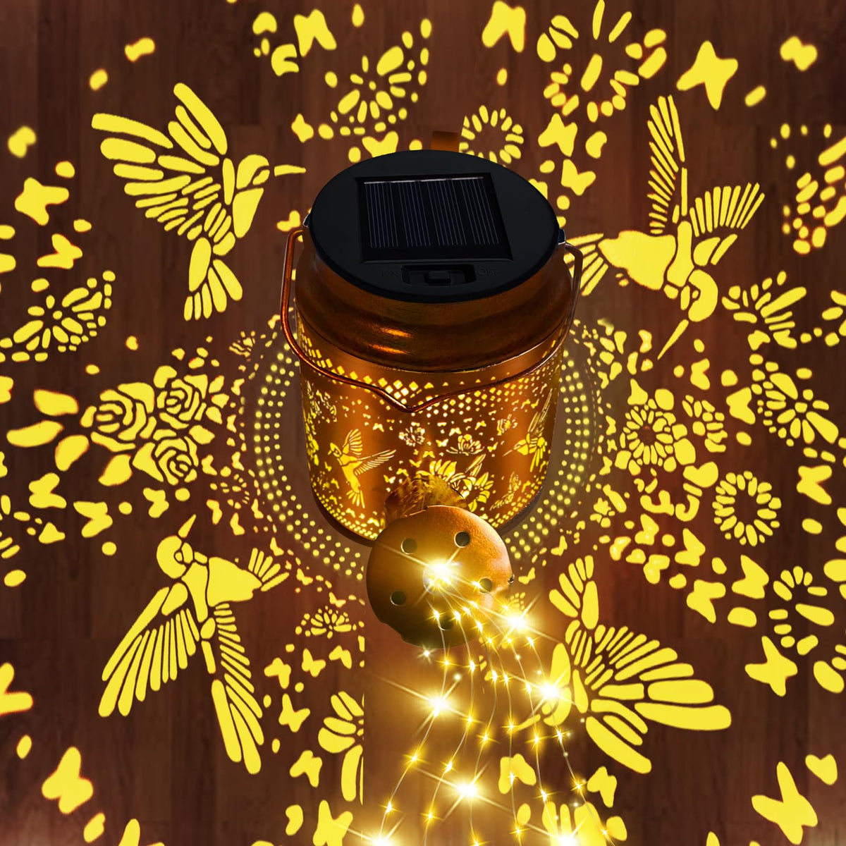 EDOF hanging fairy string lights add magical ambiance to garden spaces.