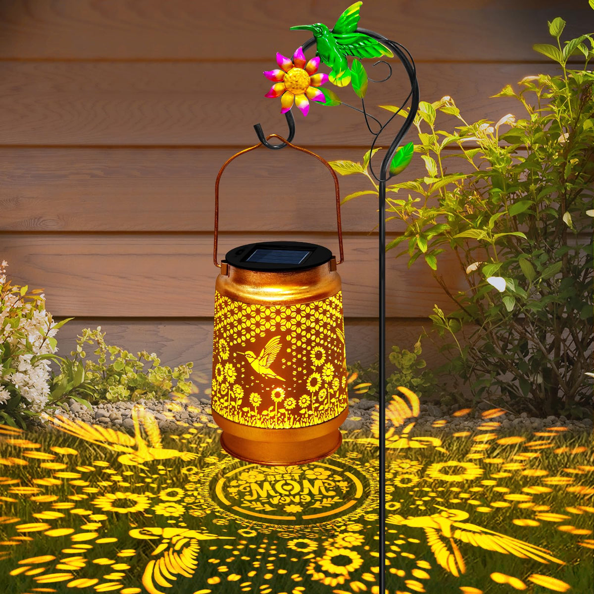 EDOF hummingbird and sunflower design projects delicate night patterns.