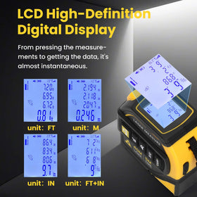 Edovaf 4-in-1 laser tape measure crosshairs for precise targeting.