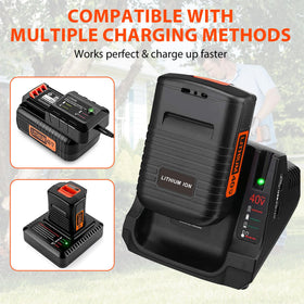 EDRF 40V MAX battery in use on a tool, delivering reliable power