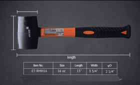Edward Tools multi-use rubber mallet suits flooring, cabinetry, and tent setup tasks.