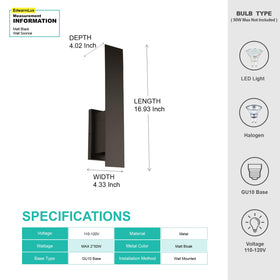 Edwarmlux wall light with ready-to-mount hardware for quick installation
