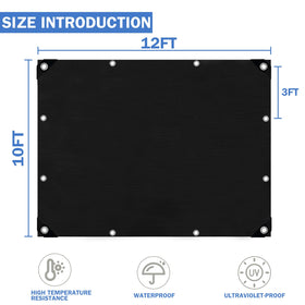 EEATUZTL tarp with rust-proof grommets enables secure anchoring