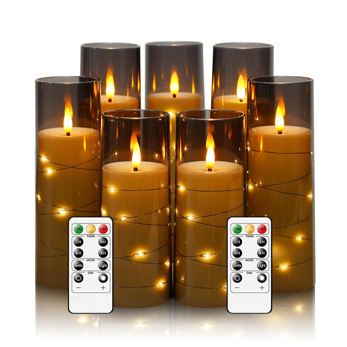 Eebuss flameless candle with embedded star string creates whimsical ambiance
