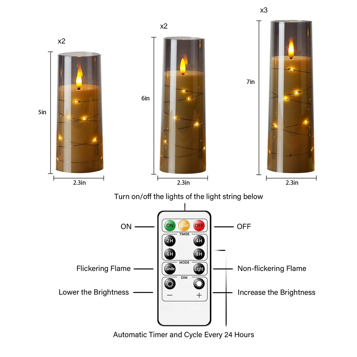 Eebuss white LED candles emit a soft, ambient glow