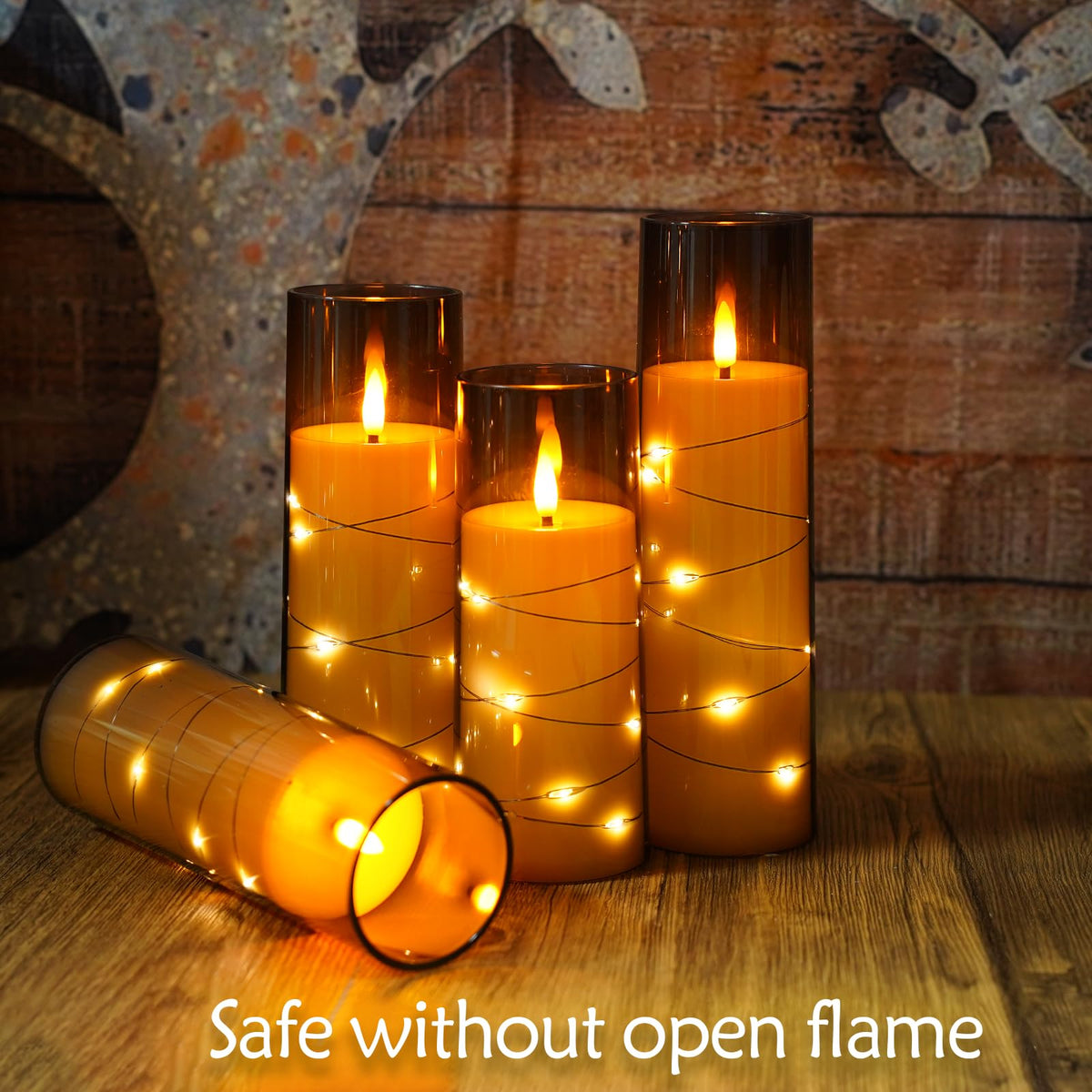 Eebuss candles in 5, 6, and 7 inch heights for versatile arrangements
