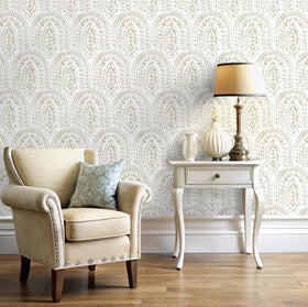 EeeComing grid-backed wallpaper for easy measuring and precise cuts.
