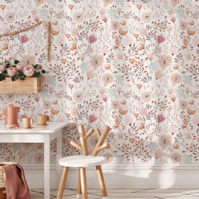 Eedvrko boho pink floral wallcovering suits bedrooms and living spaces.