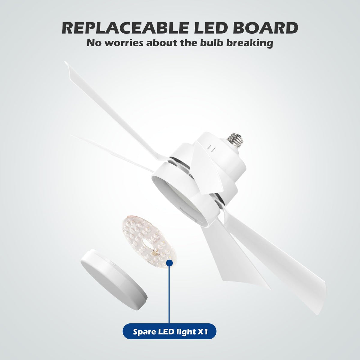 EEK socket fan light full kit includes blades, remote, and timer for flexible setup.