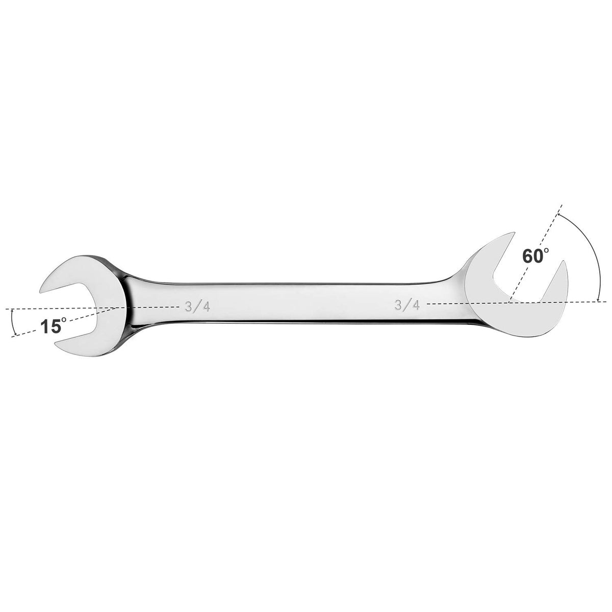 EFFICERE 9/16 inch angle-head wrench for plumbing and hardware tasks.