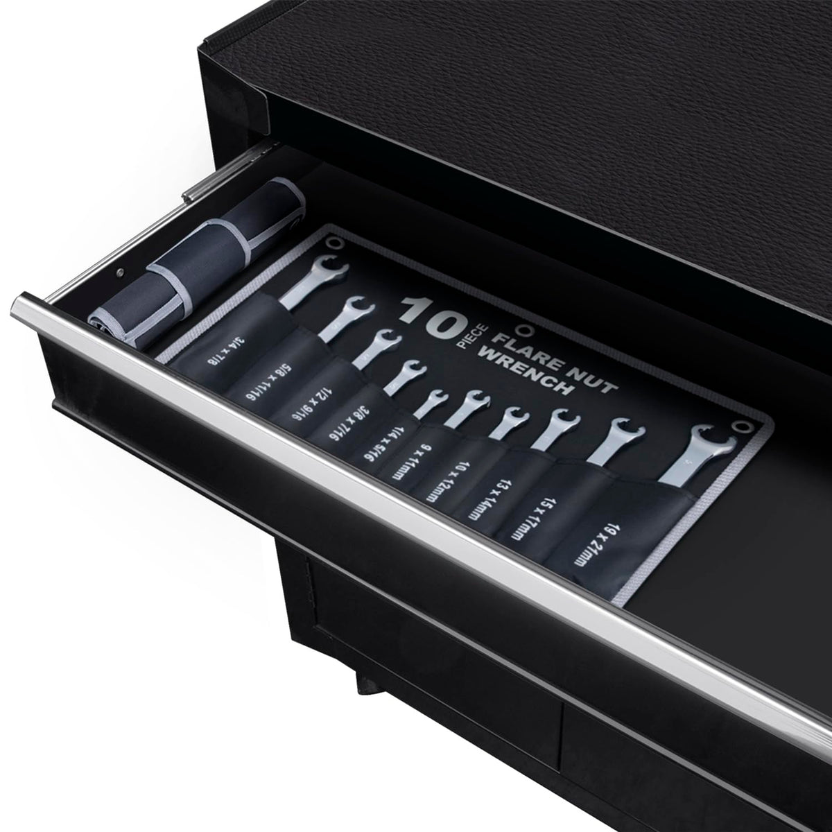 EFFICERE flare-nut wrench set in use across automotive and plumbing projects.